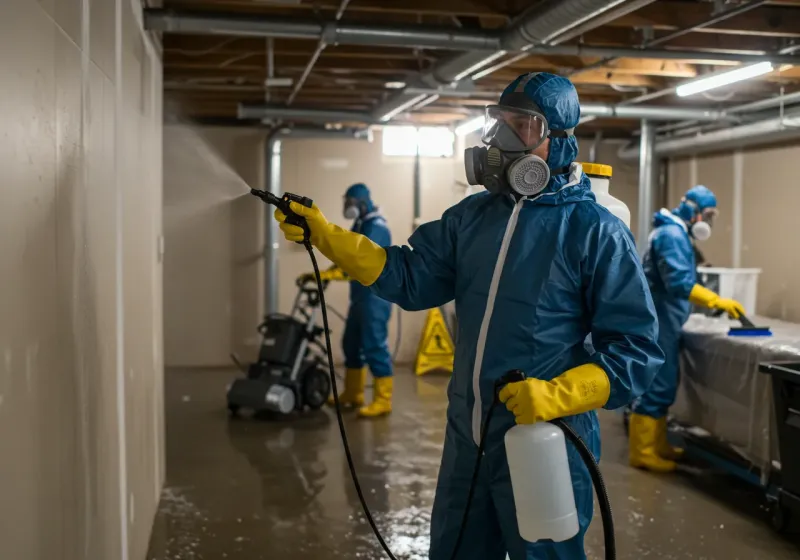 Basement Sanitization and Antimicrobial Treatment process in Kaneohe, HI